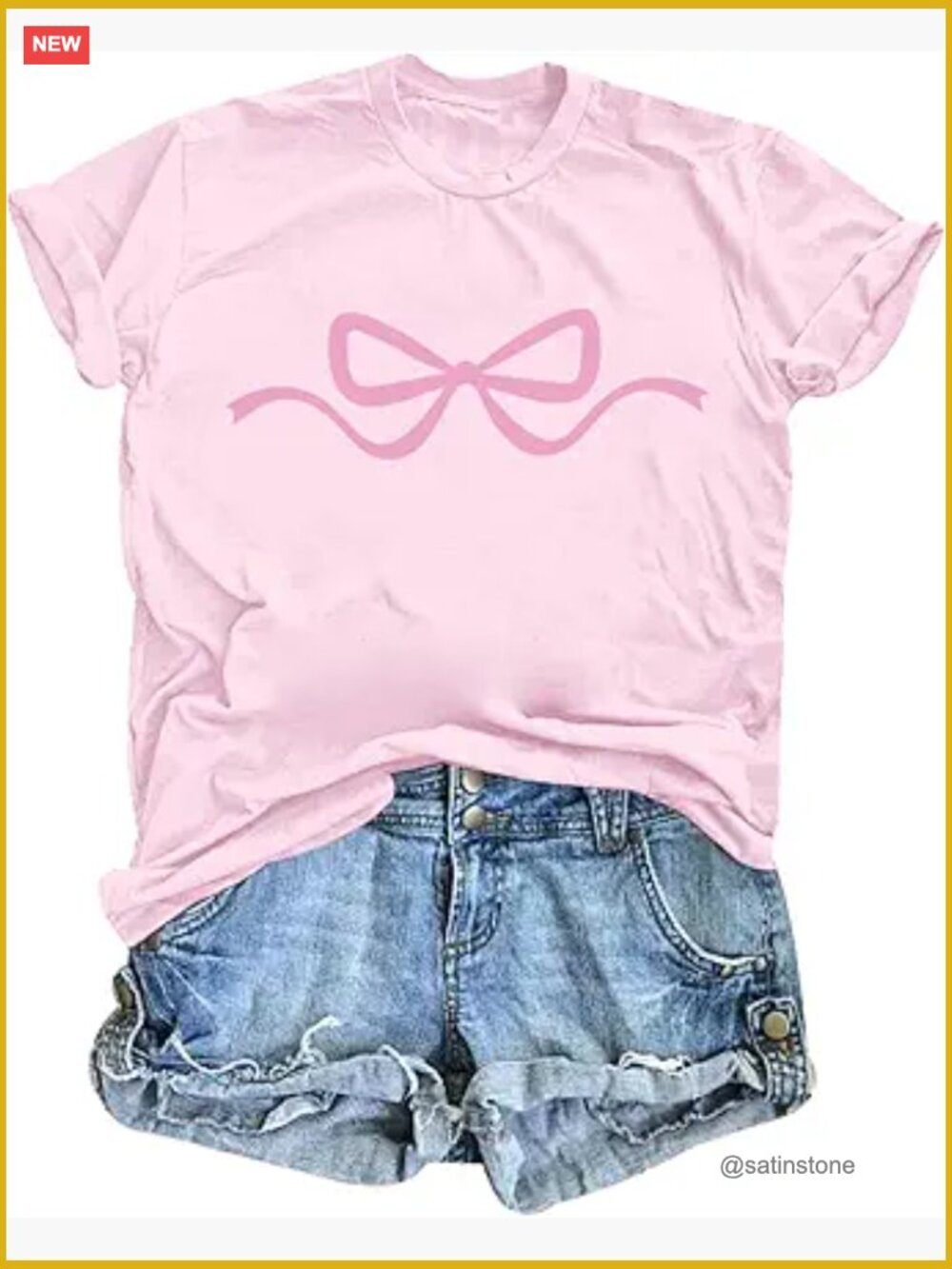 Coquette Bow Graphic Tee Clean Girl Aesthetic Oversized T-Shirt